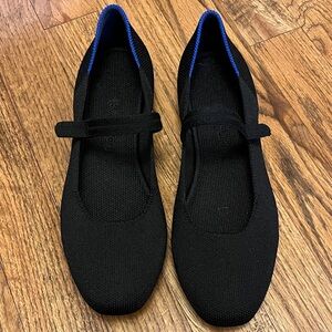Rothy's Black Knit Mary Janes